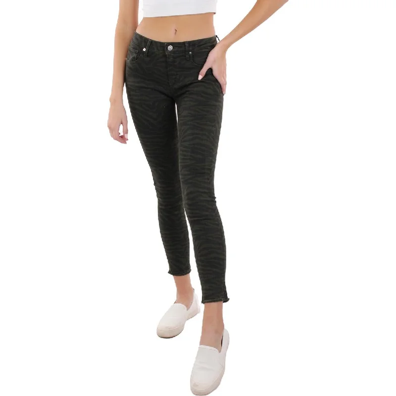 Driftwood Womens Animal Print Skinny High-Waist Jeans