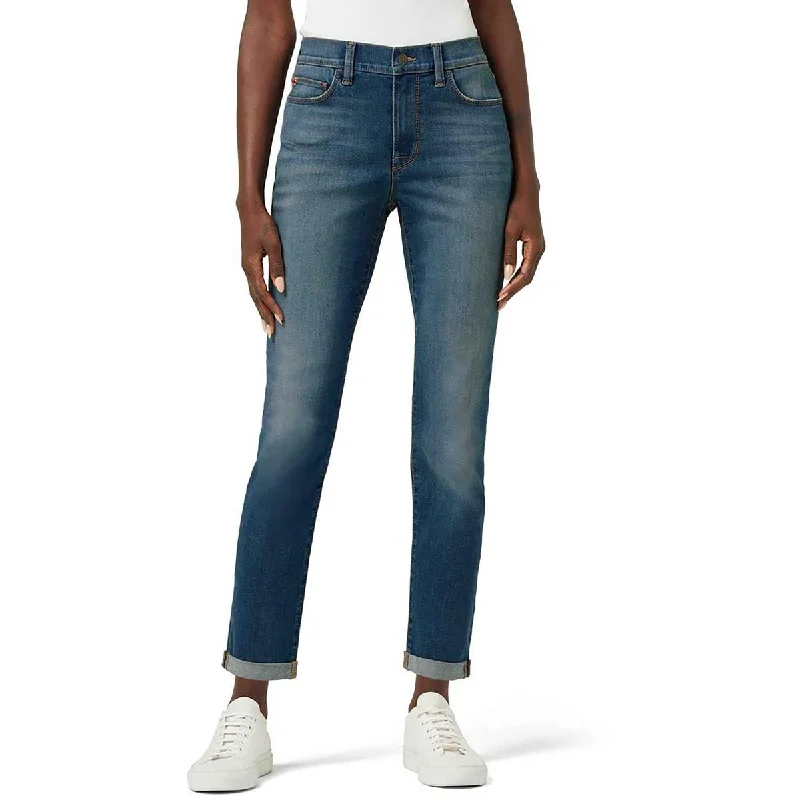 Hudson Womens Natalie Slim Boyfriend Cropped Jeans