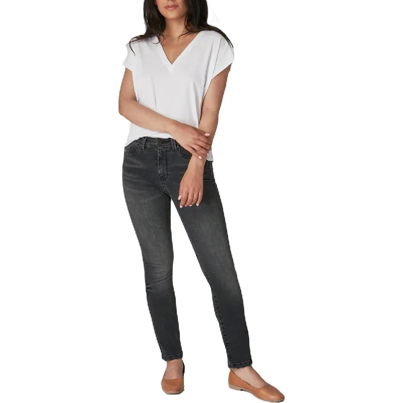 Lola Jeans Kate Women's High Rise Faded Straight Leg Jeans