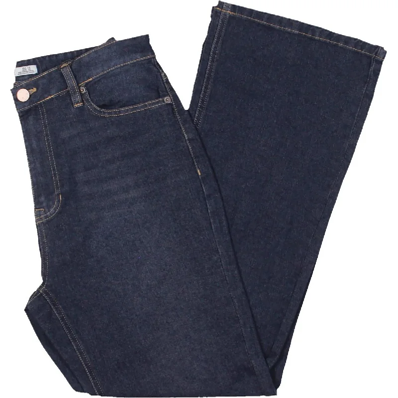 Dex Womens Knit Denim Flared Jeans