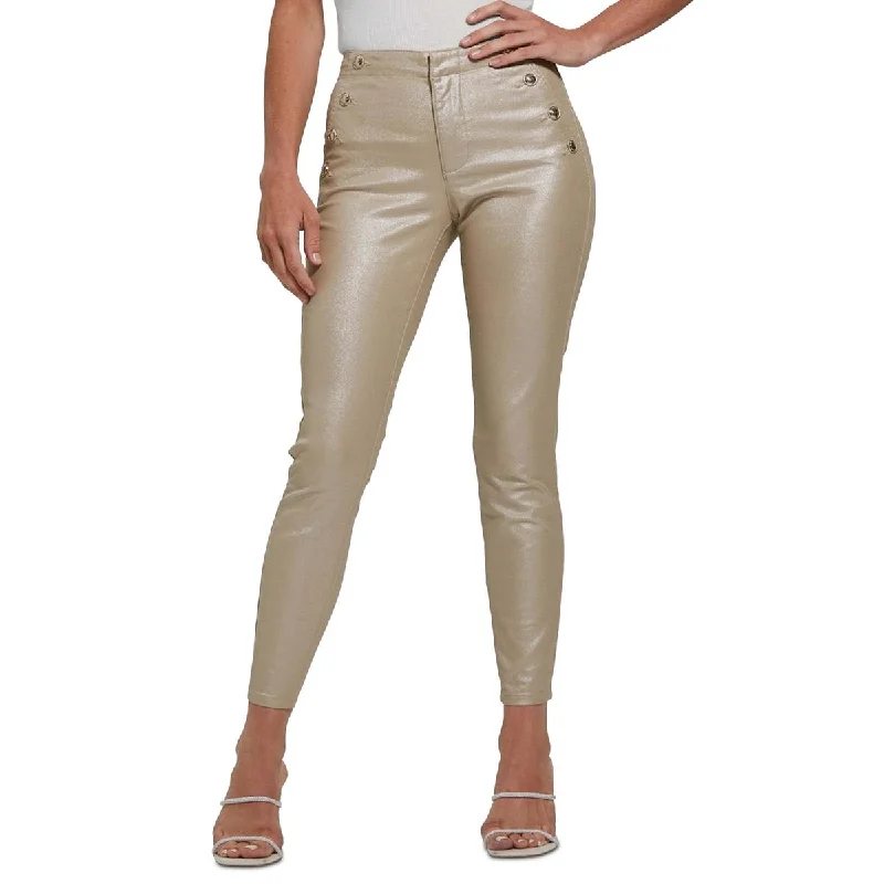 Guess Womens Metallic Embellished Colored Skinny Jeans