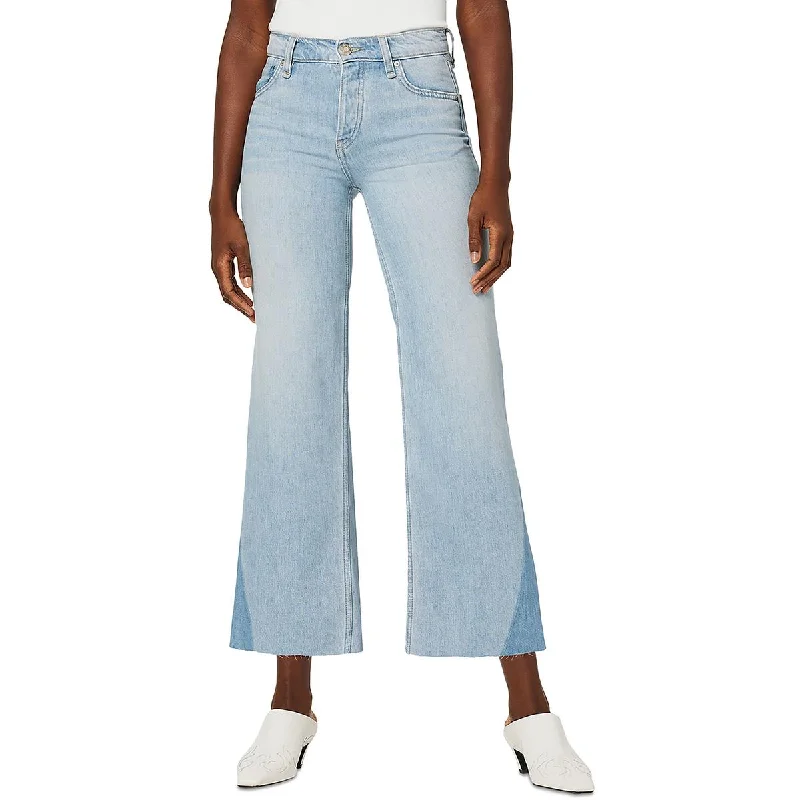 Hudson Womens Wide Leg Cropped Cropped Jeans