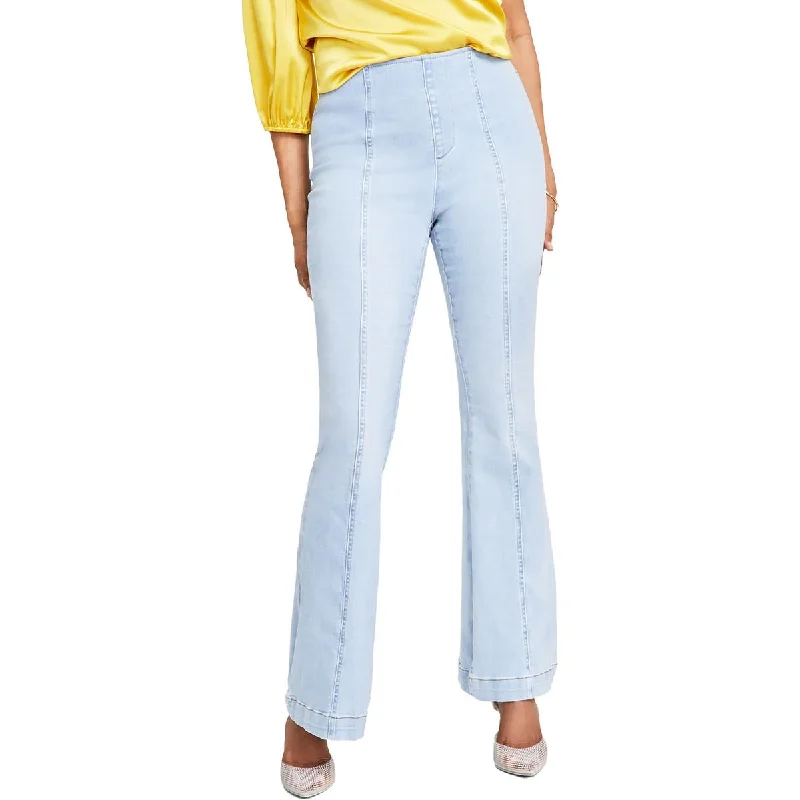 INC Womens High Rise Pull On Flared Jeans