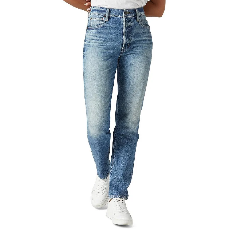 Lucky Brand Womens Drew High-Rise Medium Wash Mom Jeans