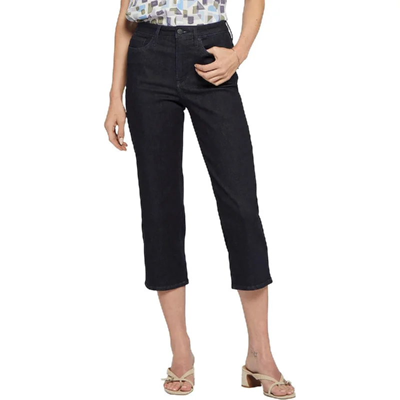 NYDJ Womens Joni High Rise Relaxed Capri Jeans