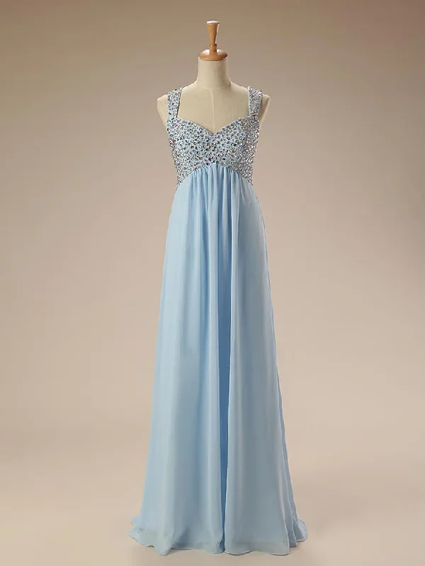 Pastel Blue Regency Empire Bridgerton Formal Prom Evening Dress EN139