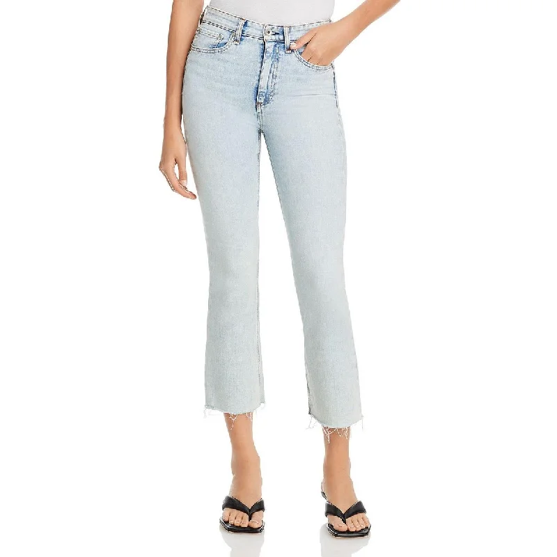 Rag & Bone Womens Nina High Rise Flare Ankle Jeans