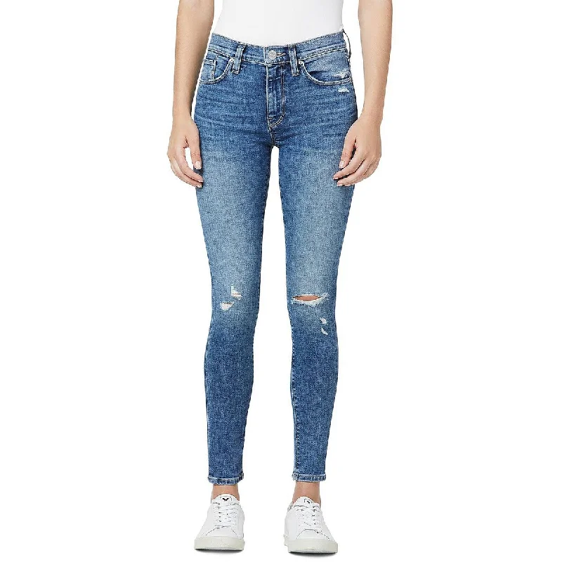 Hudson Womens Denim Mid-Rise Skinny Jeans