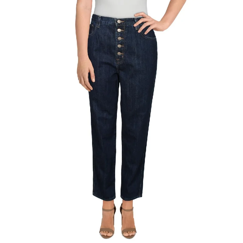 J Brand Womens Heather Denim Straight Leg Jeans