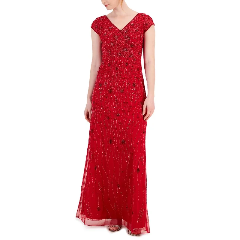 JKara Womens Embellished Long Evening Dress