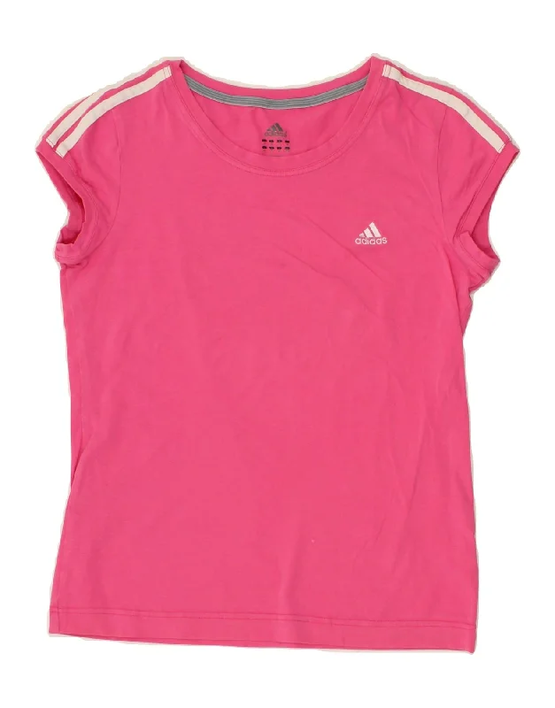 ADIDAS Womens T-Shirt Top UK 14  Medium Pink