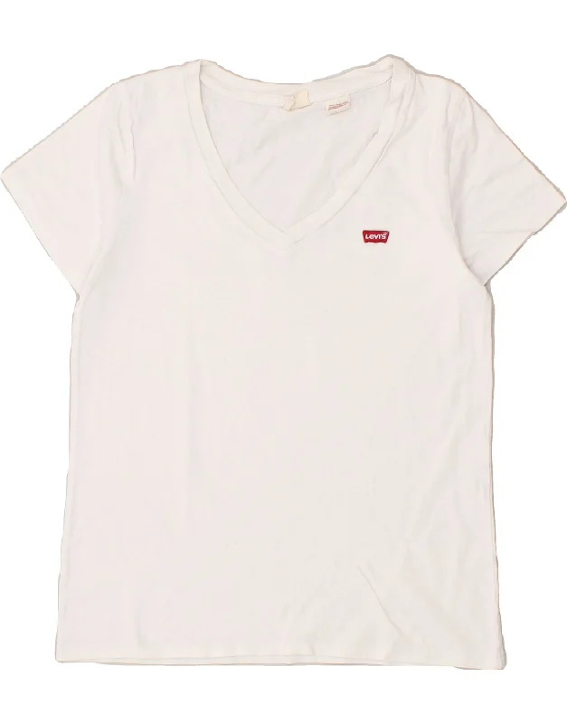 LEVI'S Womens T-Shirt Top UK 6 XS White