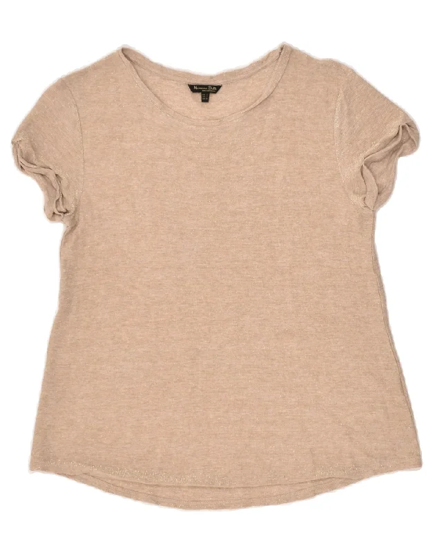 MASSIMO DUTTI Womens T-Shirt Top US 8 Medium Beige