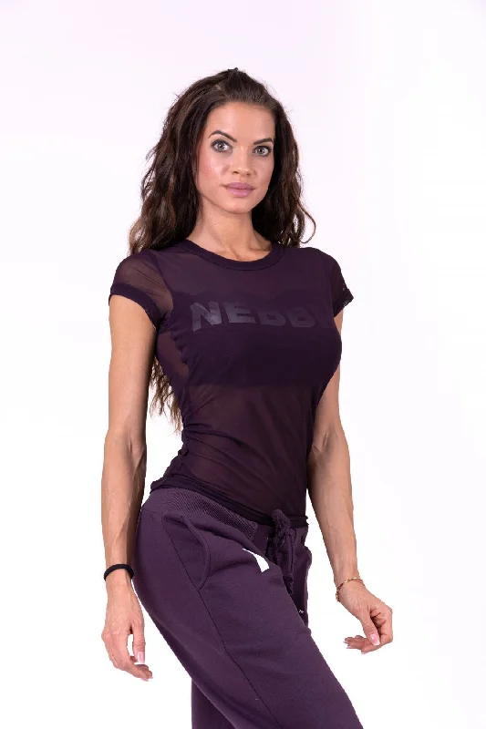 Nebbia Flash-Mesh T-Shirt  665 - Burgundy