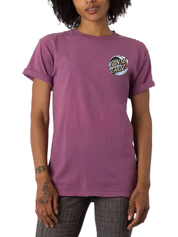 Wave Dot Purple Plum Raisin Short Sleeve T-Shirt Machine Wash Dry Clean Hand Wash