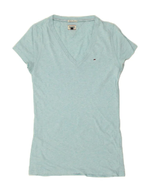 TOMMY HILFIGER Womens T-Shirt Top UK 10 Small Blue