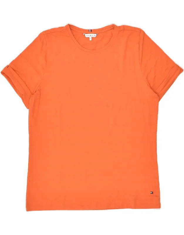 TOMMY HILFIGER Womens T-Shirt Top UK 20 2XL Orange