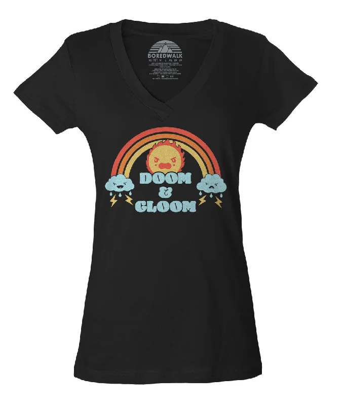 Women's Doom and Gloom Vneck T-Shirt