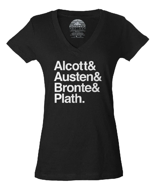 Women's Ladies Of Literature Vneck T-Shirt