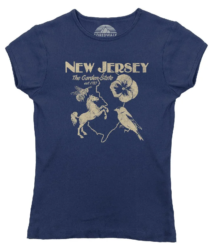 Women's New Jersey T-Shirt Retro Garden State