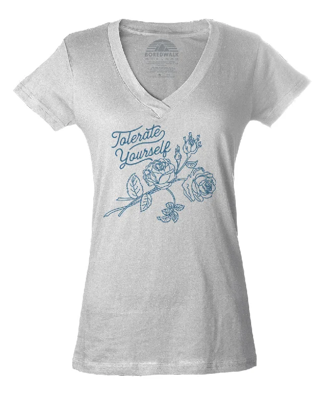 Women's Tolerate Yourself Vneck T-Shirt