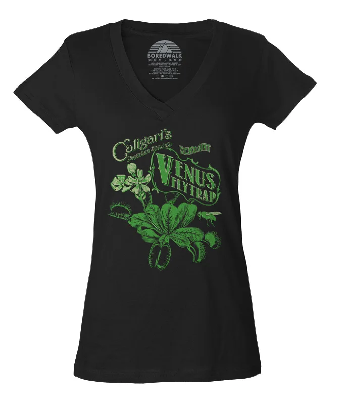 Women's Venus Flytrap Vneck T-Shirt - By Ex-Boyfriend