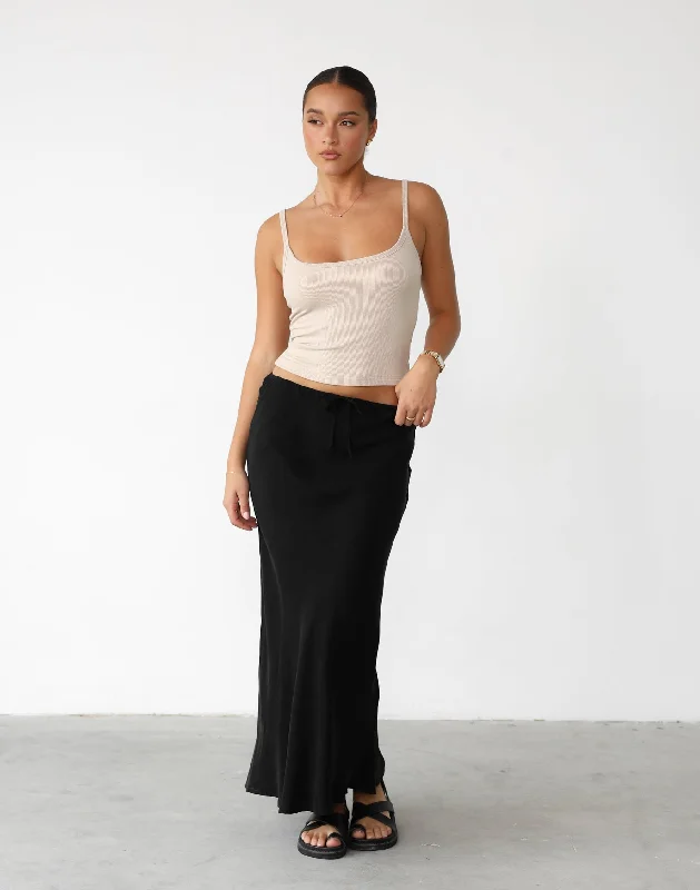 Amalie Maxi Skirt (Black)