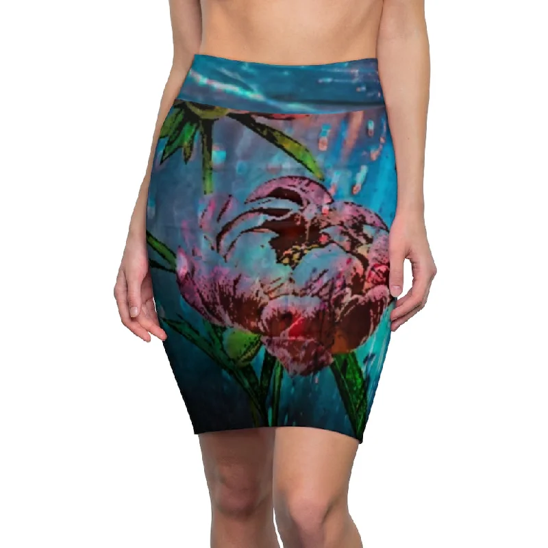 Risen Rose Women's Pencil Skirt