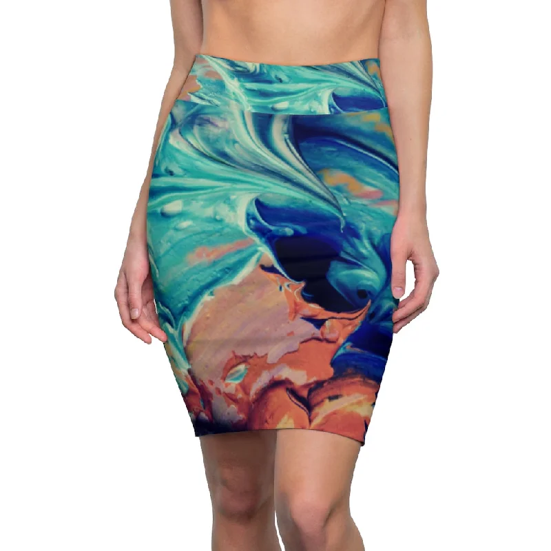 Torrent Tide Women's Pencil Skirt