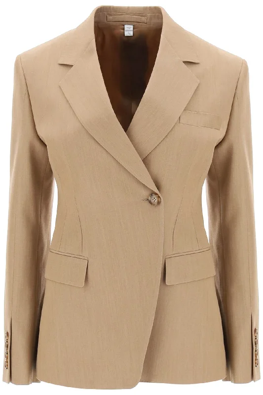 Claudete Double-breasted Jacket  - Beige