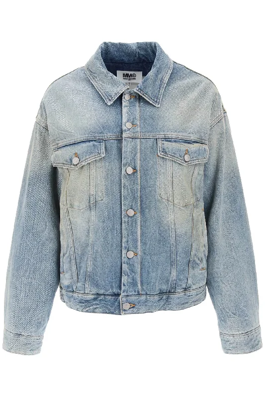 Padded Denim Jacket  - Celeste