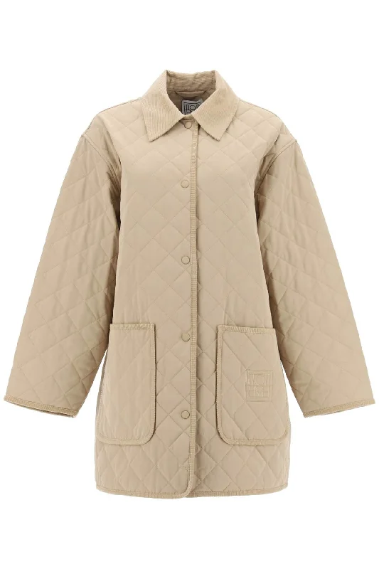 Quilted Barn Jacket  - Beige