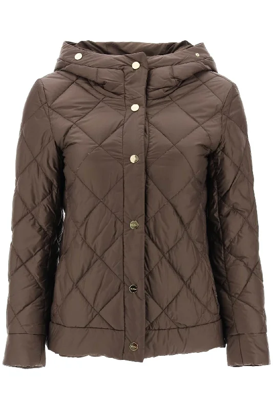 Water-proof Canvas Reversible Down Jacket  - Brown