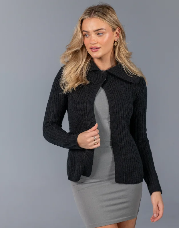 Bomber Cashmere Jacket in Black