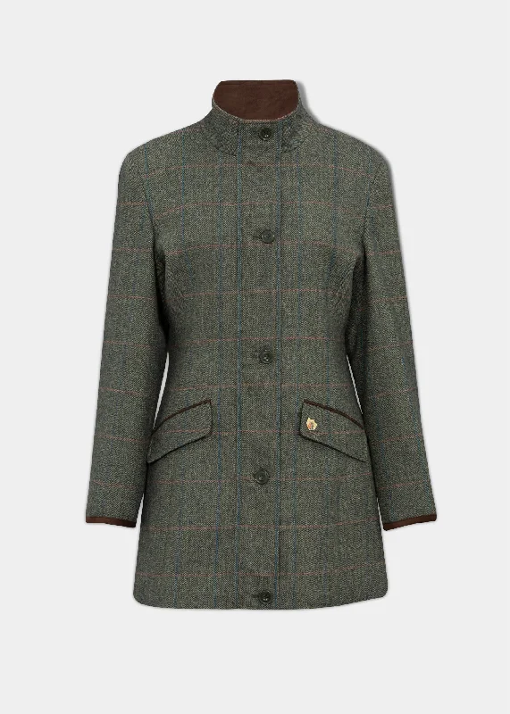 Combrook Ladies Tweed Field Jacket In Spruce - Regular Fit