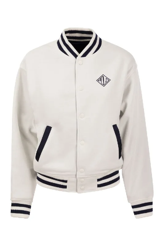 Double-sided bomber jacket with RL logo