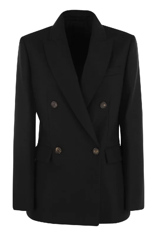 Wool and cashmere jacket with necklace