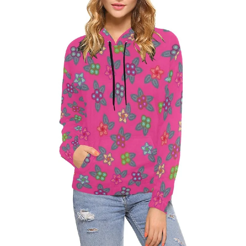 Berry Flowers Hoodie for Women (USA Size)