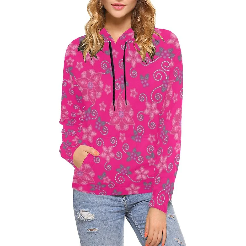 Berry Picking Pink Hoodie for Women (USA Size)