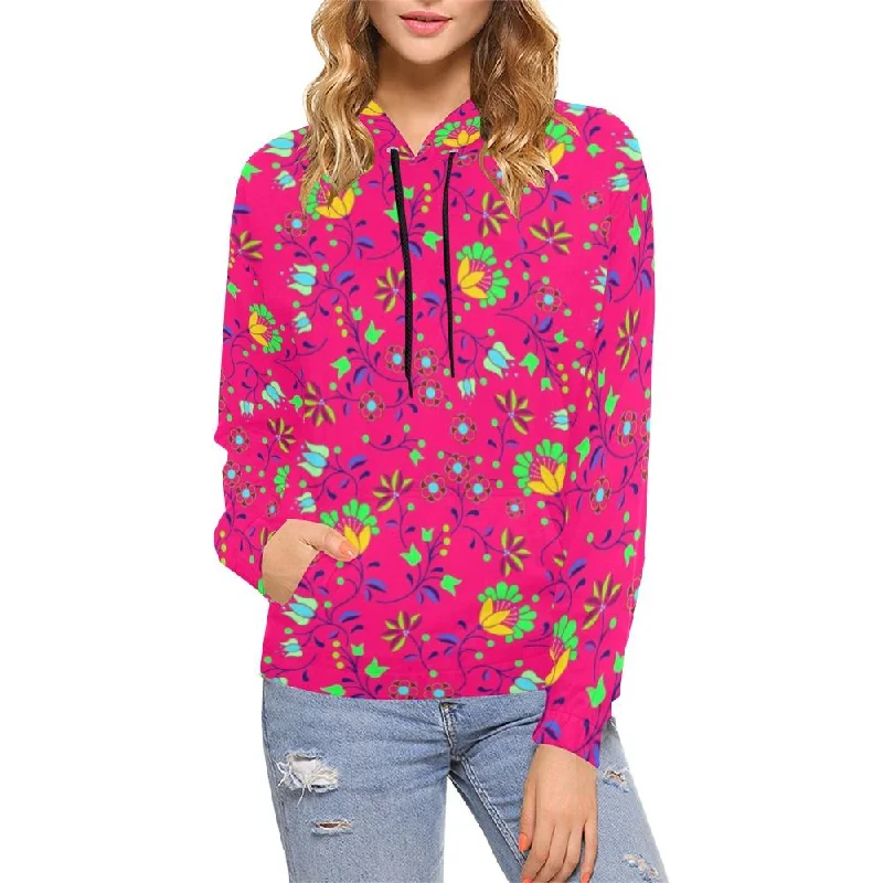 Fleur Indigine Rouge Hoodie for Women (USA Size)