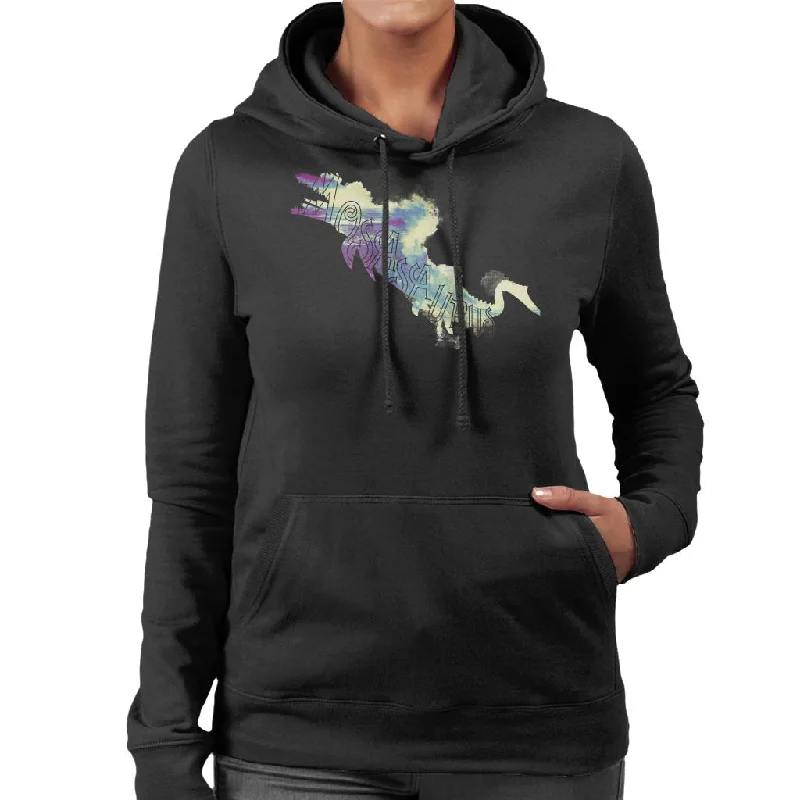 Jurassic Park Mosasaurus Sea Silhouette Women's Hooded Sweatshirt