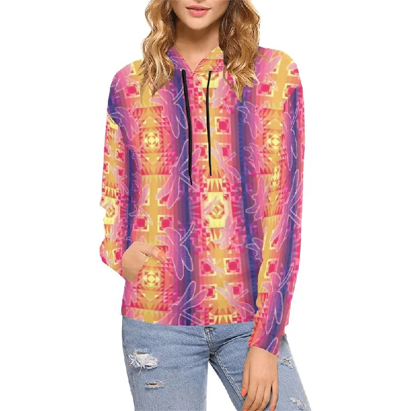 Kaleidoscope Dragonfly Hoodie for Women (USA Size)