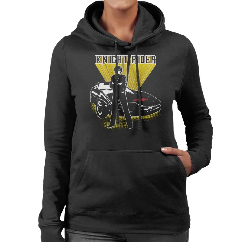 Knight Rider Michael Knight Yellow Glow Women's Hooded Sweatshirt