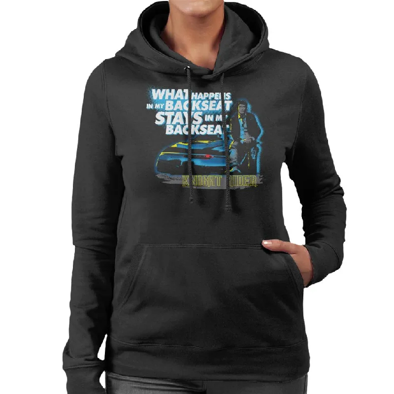 Knight Rider What Happens In My Backseat Stays In My Backseat Women's Hooded Sweatshirt