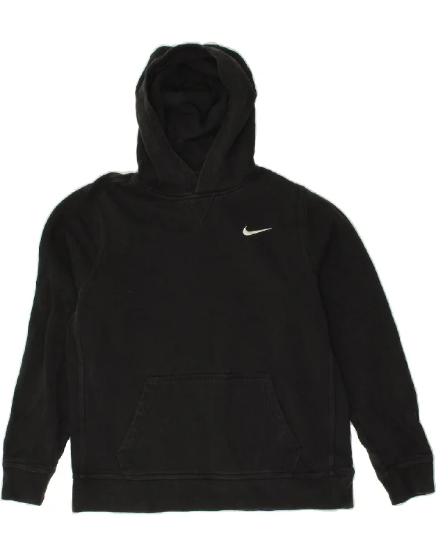 NIKE Boys Hoodie Jumper 13-14 Years XL Black