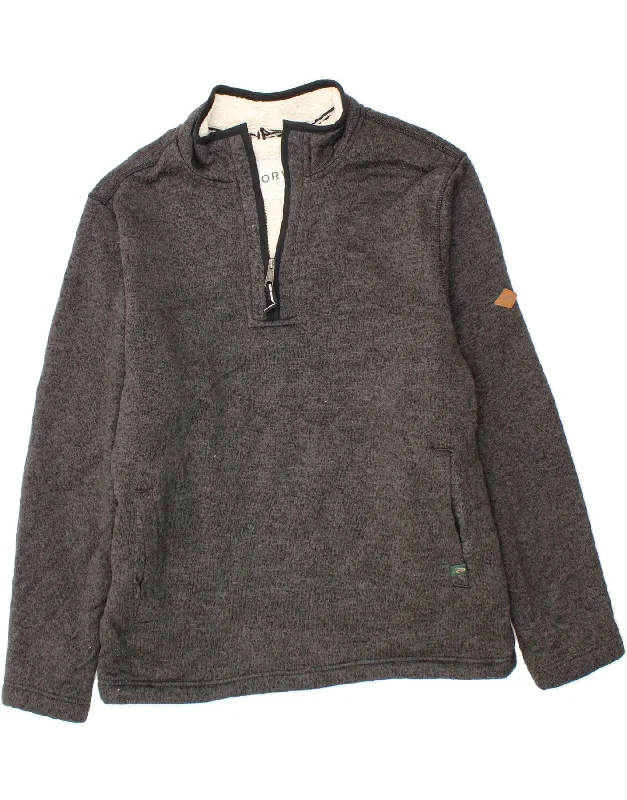 ORVIS Mens Zip Neck Sweatshirt Jumper Medium Grey Polyester