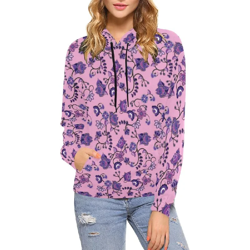 Purple Floral Amour Hoodie for Women (USA Size)