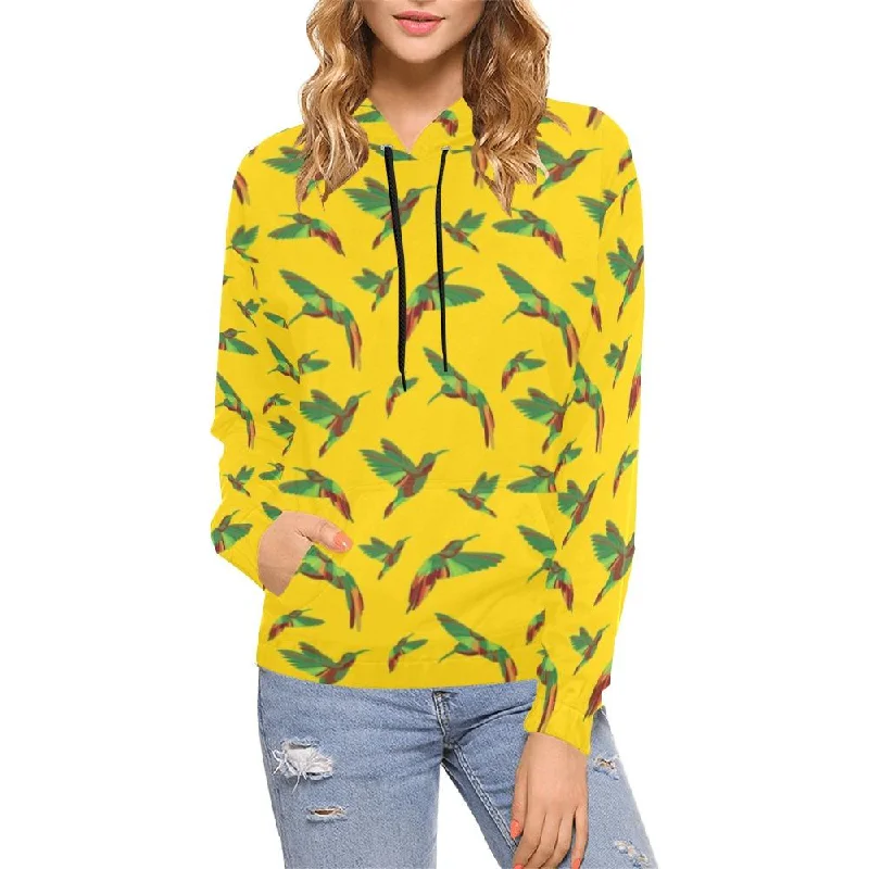 Red Swift Yellow Hoodie for Women (USA Size)