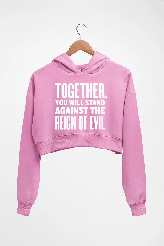 Reign-of-evil Crop HOODIE FOR WOMEN