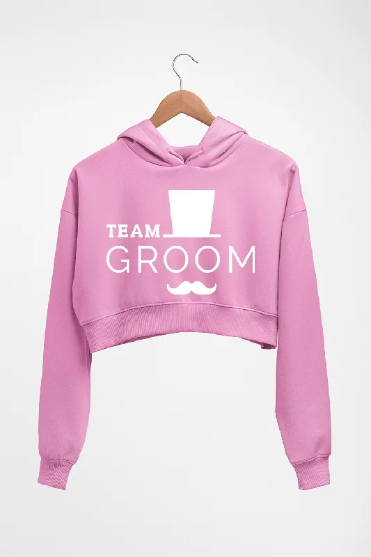 Team Groom Crop HOODIE FOR WOMEN